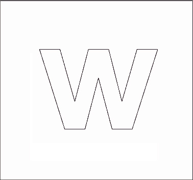 lowercase w stencil