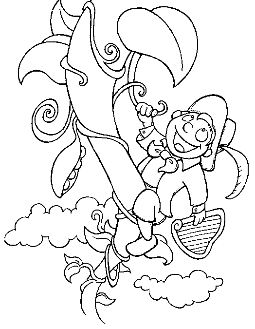 jack in the beanstalk coloring pages - photo #15