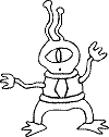 view alien coloring page