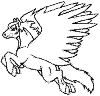 view pegasus jumping