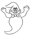 Ghost Coloring Page