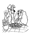 view lady and tramp coloring page