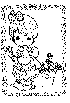 view precious moments girl with flower