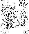 view sponge bob lifting weights