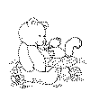 view teddy bear with squirrel