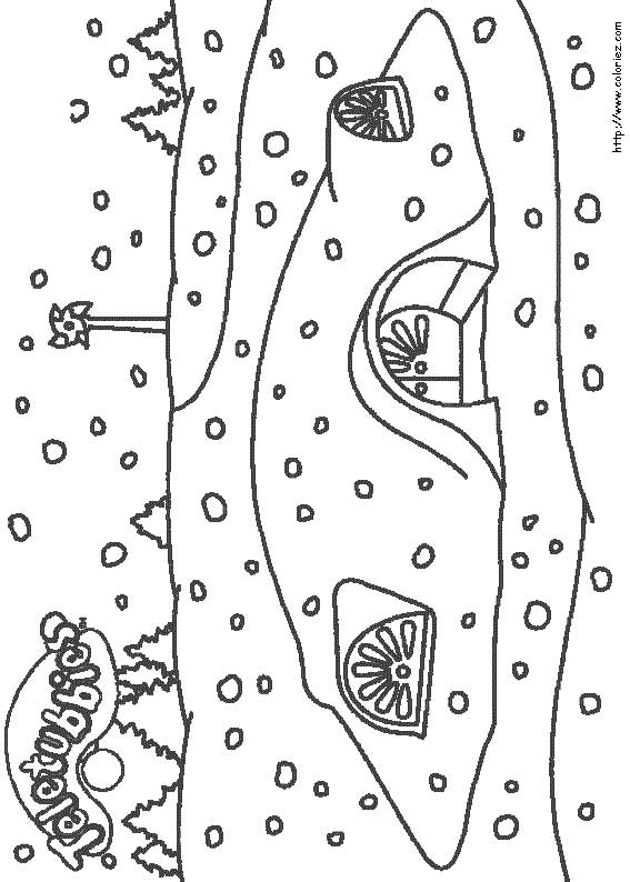 view teletubbie town winter
