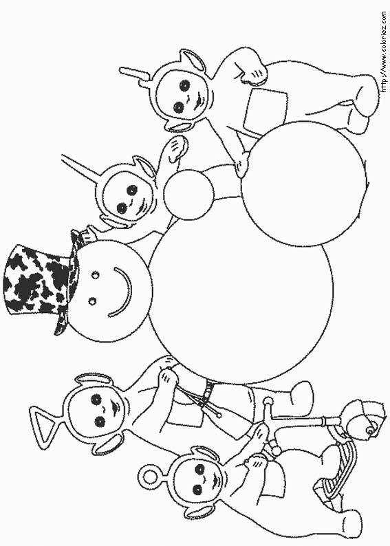 view teletubbies snow man