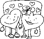 Hearts Coloring Page
