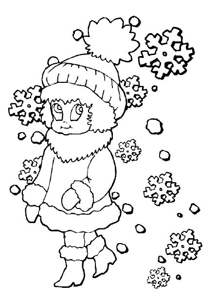 view girl winter