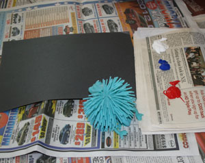 koosh ball fireworks-materials