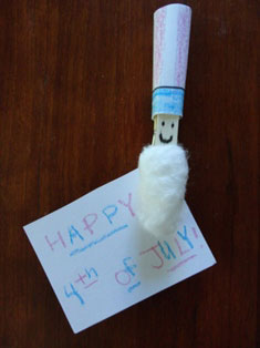uncle sam clothespin magnet craft