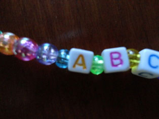 abc necklace craft step 3