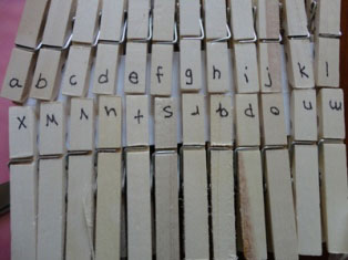 alphabet clothespin craft
