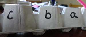 alphabet egg carton caterpillar step 9