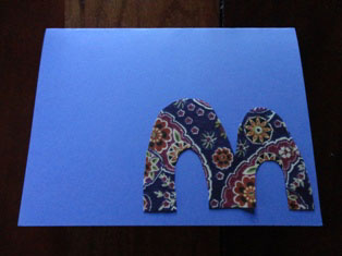monogram card