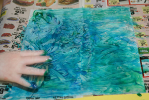 finger painting craft