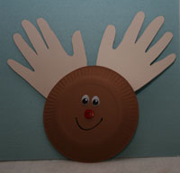 paper plate reindeer