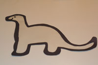 tissue paper dinosaur