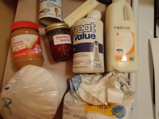 peanut butter and jelly muffins materials