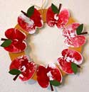 apple print wreath craft