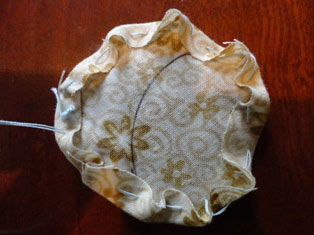 stitched fabric circle