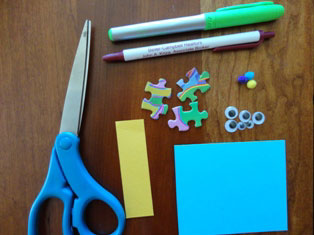 puzzle pieces magnet craft materials