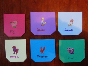 animal matching game craft