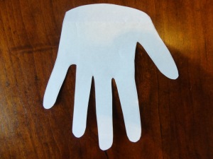 cardstock handprint
