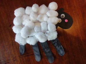 psalms 23 handprint sheep craft