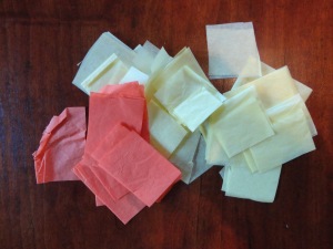 tissue paper squares