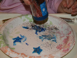 christmas star glitter craft
