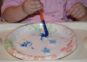 painting star magnet craft