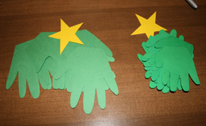 handprint christmas tree craft supplies
