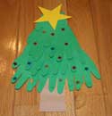 handprint christmas tree craft