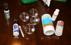 snow globe ornament craft materials