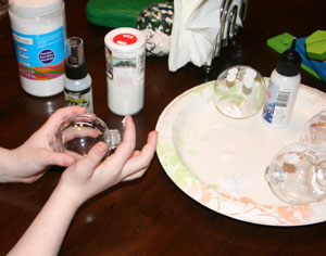 snow globe craft step 1