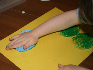 sponge paint easter craft