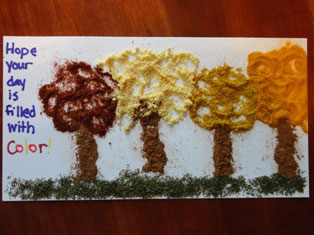 fall spice art for kids