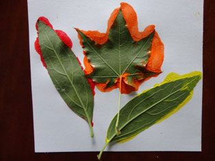 kids fall leaves craft
