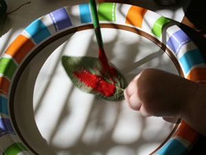 painting fall leaves