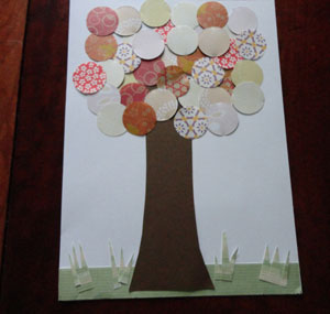 paper tree collage
