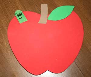 peek a boo apple craft