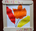 fall leaves in frame craft