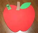 worm in apple craft