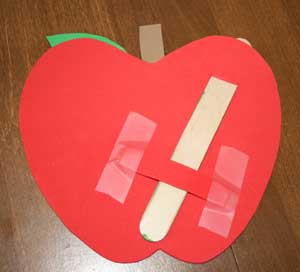 worm apple craft