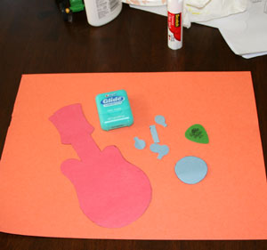 guitar card craft materials