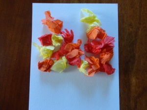 tissue paper fire