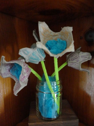 egg carton flowers craft