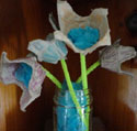 egg carton flowers
