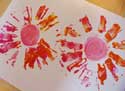 paper roll flower print craft